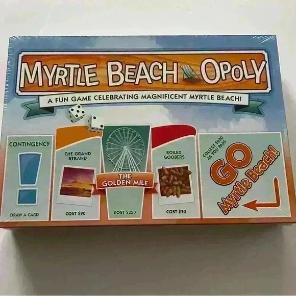 BNIB  Sealed Myrtle Beach Opoly Fun Board Game Monopoly Style Board Game - Picture 1 of 2